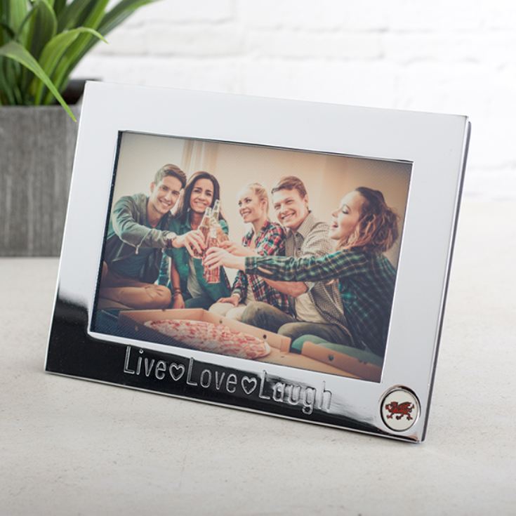 Personalised Live Love Laugh Welsh Dragon Photo Frame product image