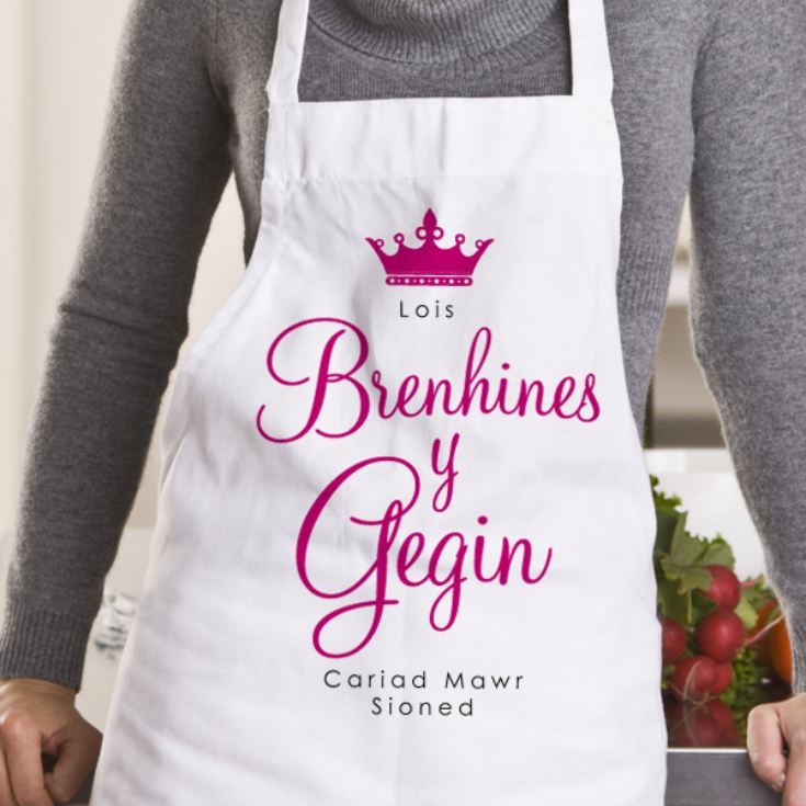 Queen Of The Kitchen / Ffedog Brenhines y Gegin Personalised Apron product image