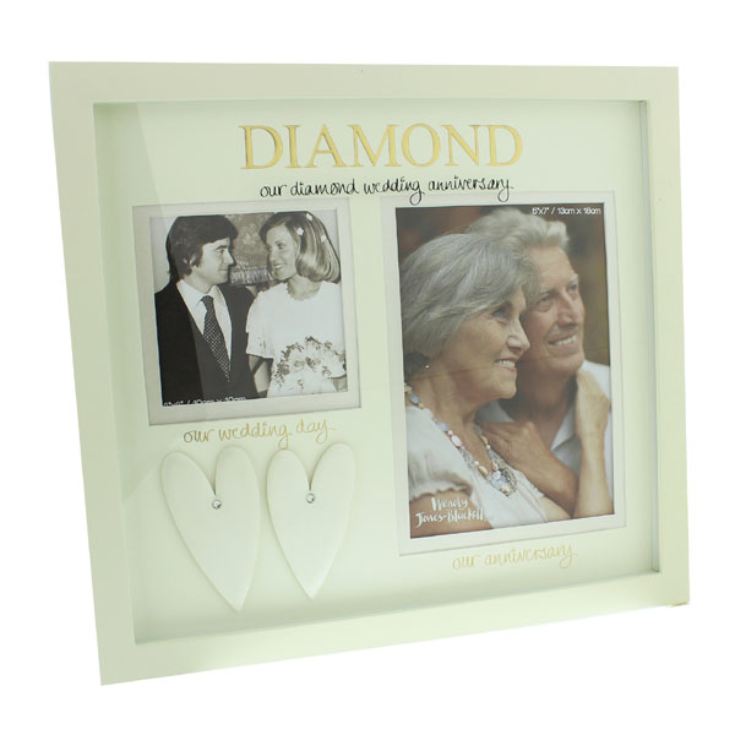 Our Diamond Wedding Anniversary Then And Now Photo Frame The Gift Our Diamond Wedding Anniversary Then And Now Photo Frame Image