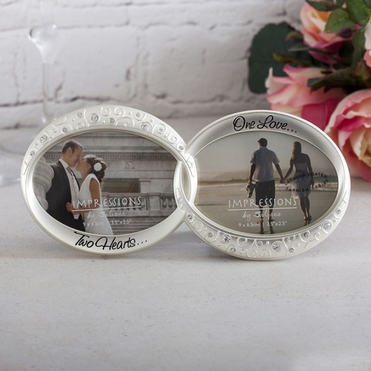 Two Hearts One Love Wedding Rings Photo Frame The Gift Experience