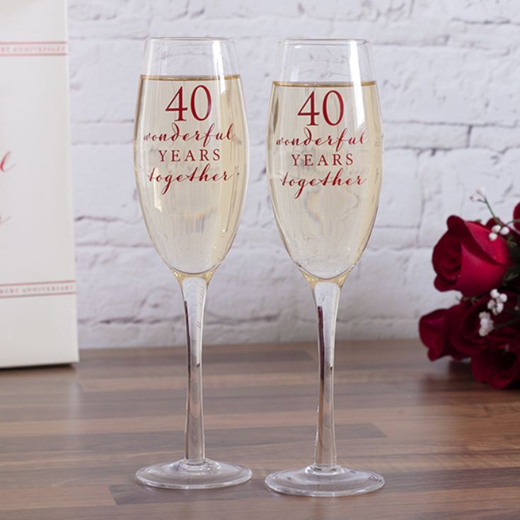 Happy 40th Anniversary Glasses product image