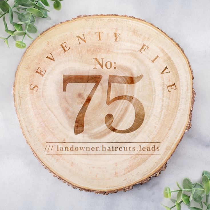 What3Words Wooden House Number Plaque product image