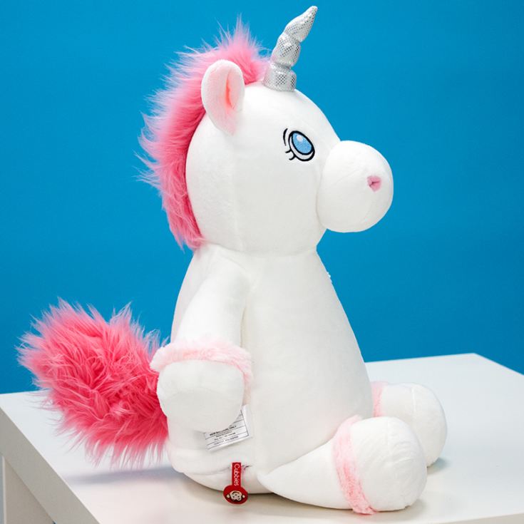 Personalised Embroidered Cubbies White Unicorn Soft Toy product image