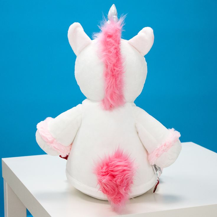 Personalised Embroidered Cubbies White Unicorn Soft Toy product image