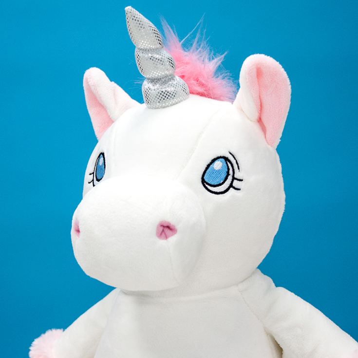 Personalised Embroidered Cubbies White Unicorn Soft Toy product image