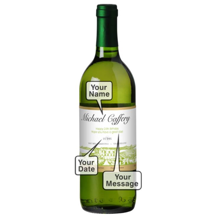 Personalised French White Wine product image