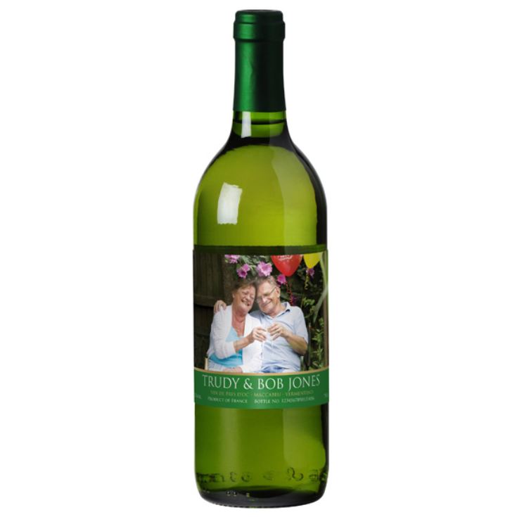 White Wine With Personalised Photo Label product image