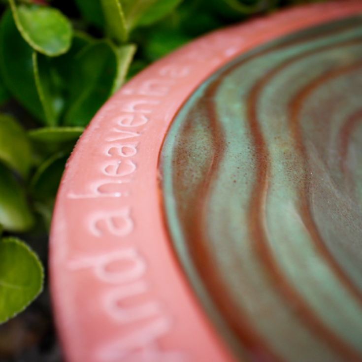 Terracotta Echoes Bird Bath with William Blake Quote product image