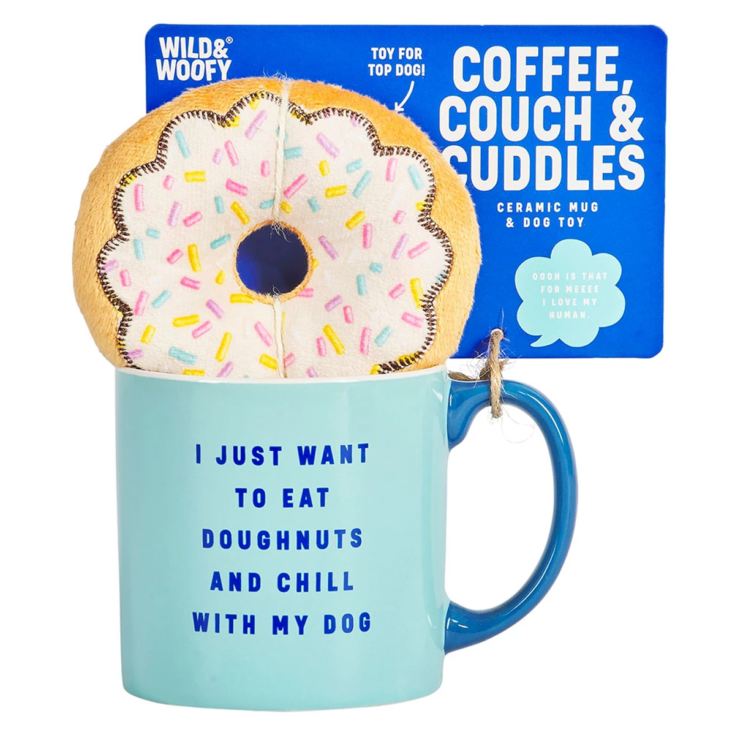 Wild & Woofy Mug & Donut Dog Toy Set product image