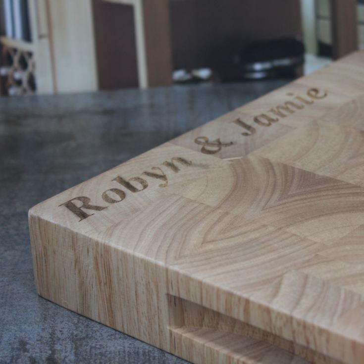 Personalised Endgrain Wooden Chopping Block product image