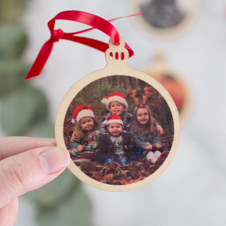 Personalised Round Wooden Hanging Ornament product image