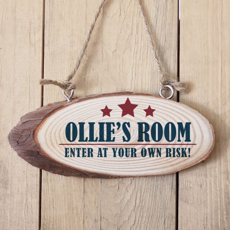 Personalised Boys Room Wooden Hanging Plaque product image