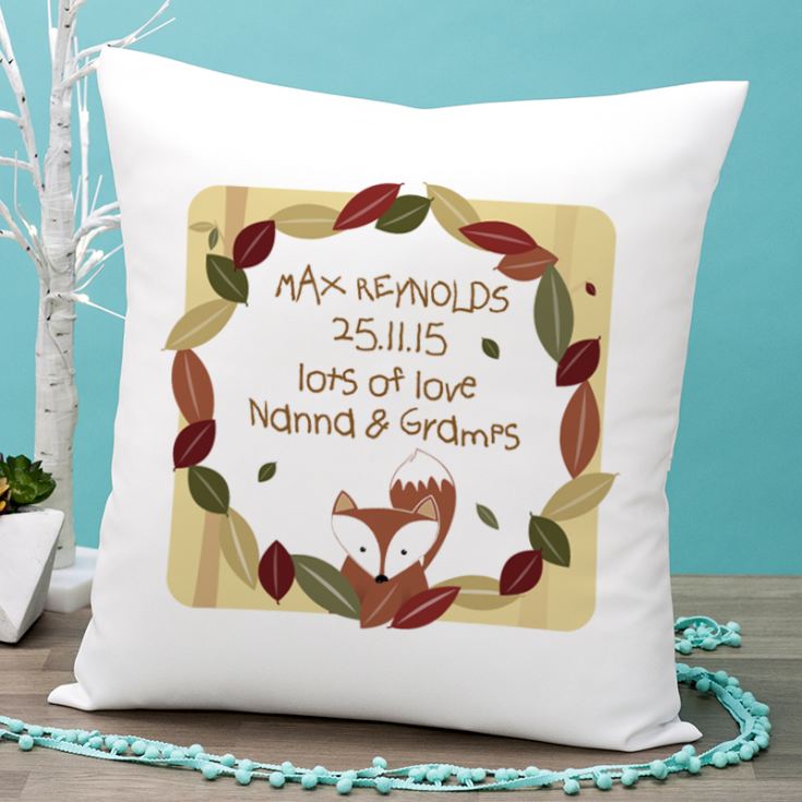 Personalised Woodland Fox Cushion product image