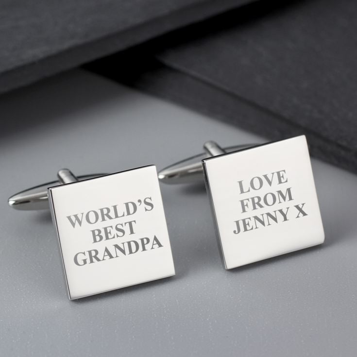 Personalised Worlds Best Grandad Cufflinks product image