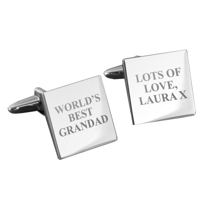 Personalised Worlds Best Grandad Cufflinks product image