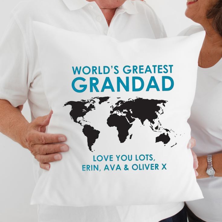 Personalised World's Greatest Grandad Cushion product image