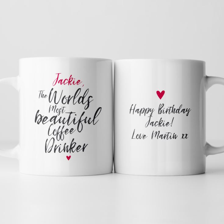 Personalised Worlds Most Beautiful Coffee Drinker Mug product image