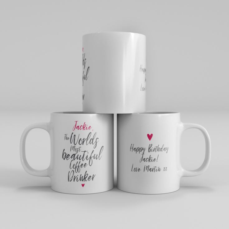 Personalised Worlds Most Beautiful Coffee Drinker Mug product image