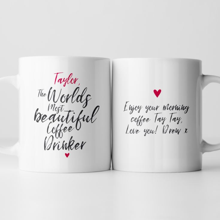 Personalised Worlds Most Beautiful Coffee Drinker Mug product image