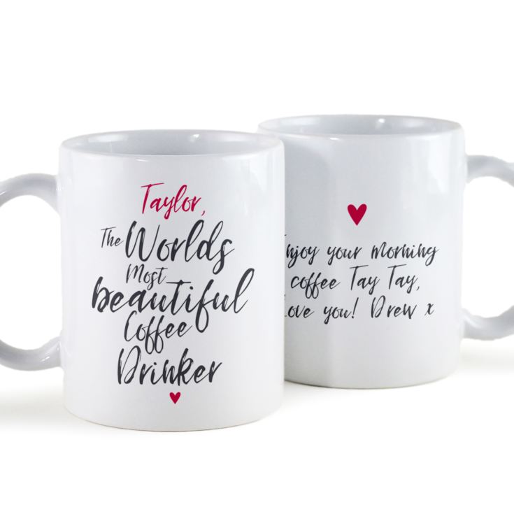 Personalised Worlds Most Beautiful Coffee Drinker Mug product image