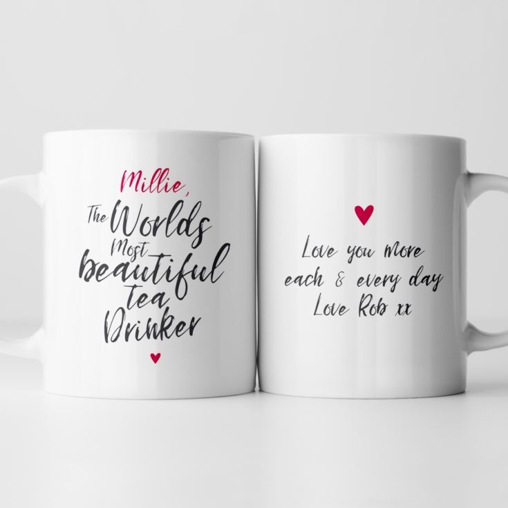 Personalised Worlds Most Beautiful Tea Drinker Mug product image