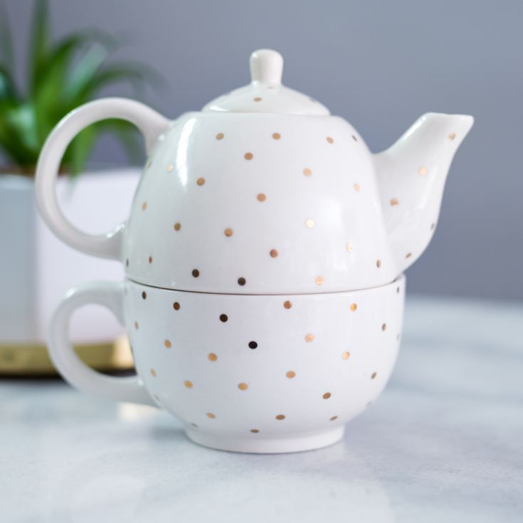 Metallic Monochrome Tea Time Teapot For One product image