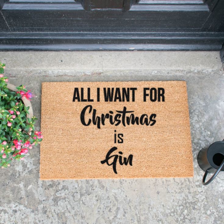 All I Want for Christmas is Gin Doormat product image