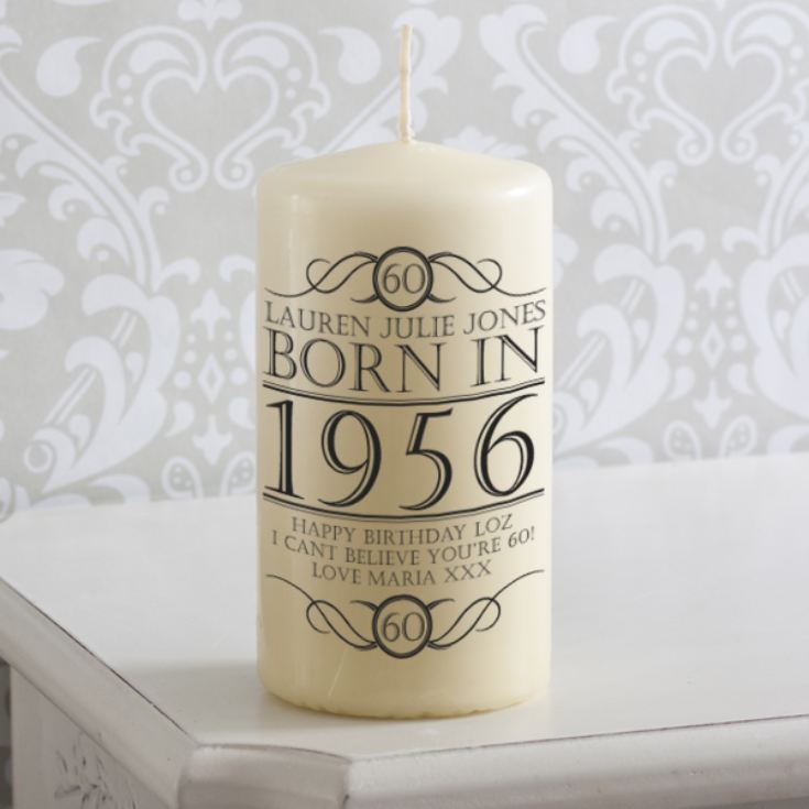 Personalised Year You Were Born Candle product image