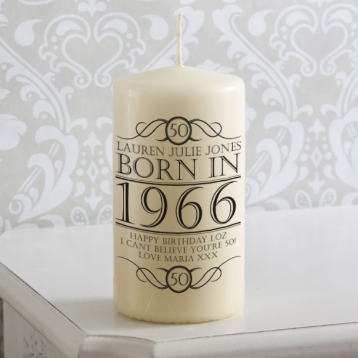 Personalised Year You Were Born Candle product image