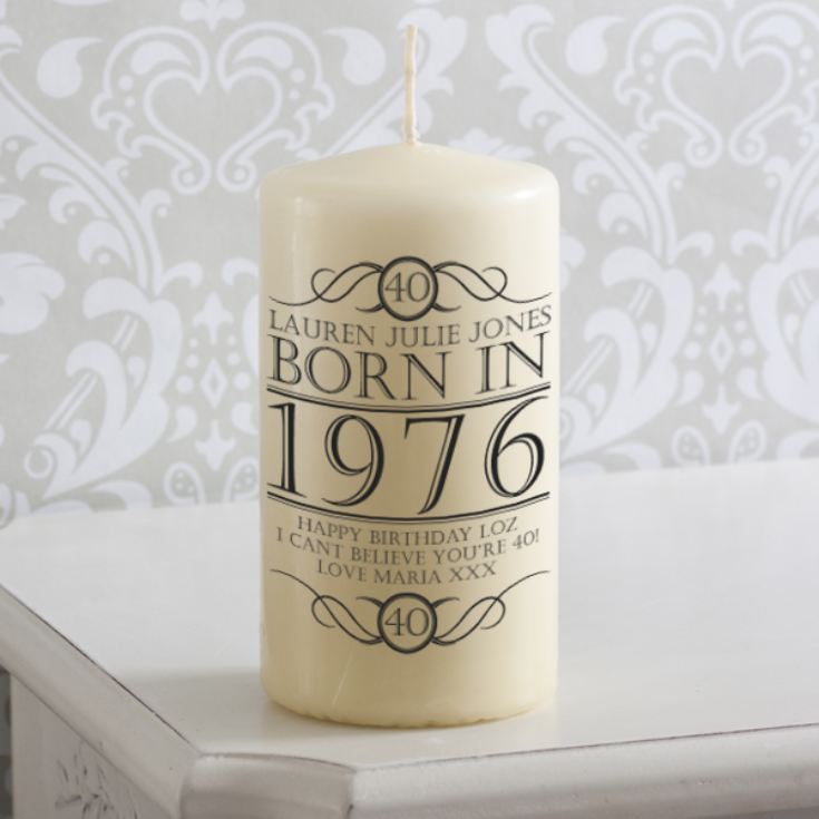 Personalised Year You Were Born Candle product image