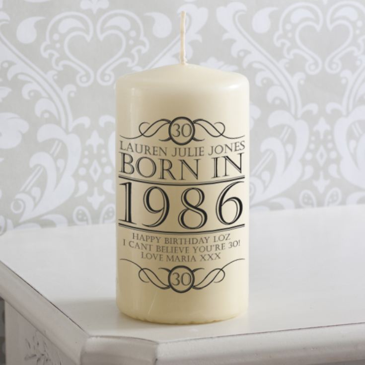 Personalised Year You Were Born Candle product image