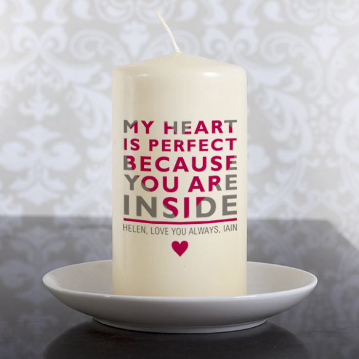 Personalised My Heart Is Perfect Candle product image