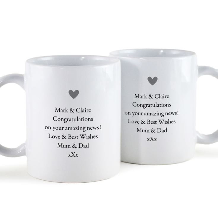 Personalised You're Engaged Pair of Mugs product image