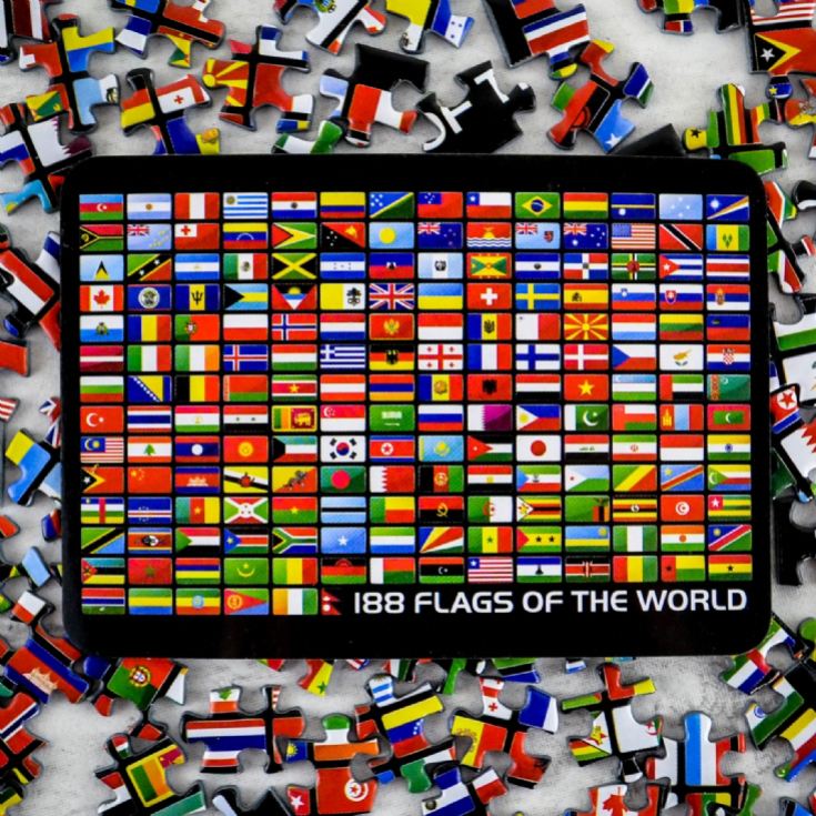 Flags of the World Micro Jigsaw Puzzle in Test Tube product image