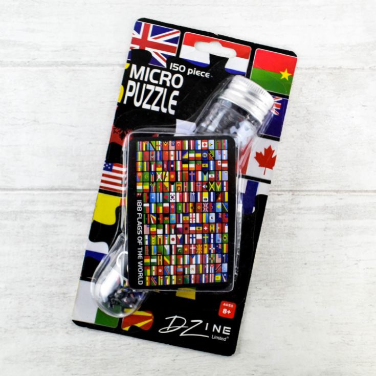 Flags of the World Micro Jigsaw Puzzle in Test Tube product image