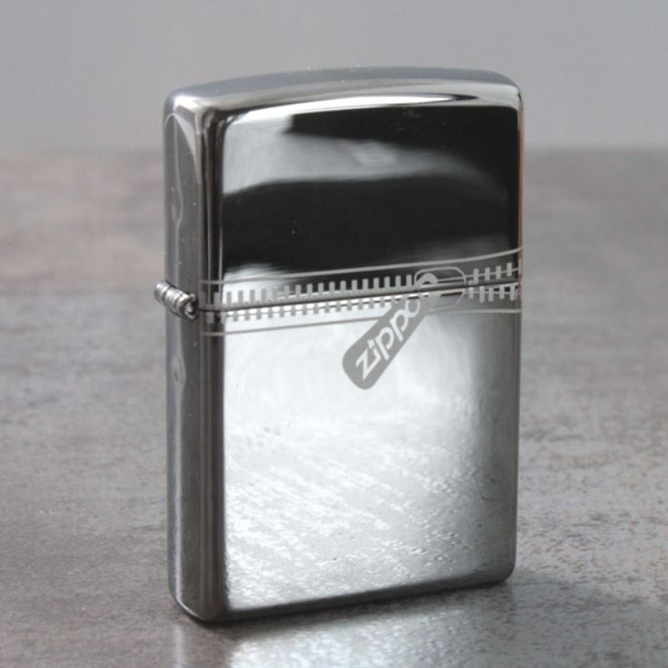 Personalised Zippo Black Ice Zipped Effect Lighter product image