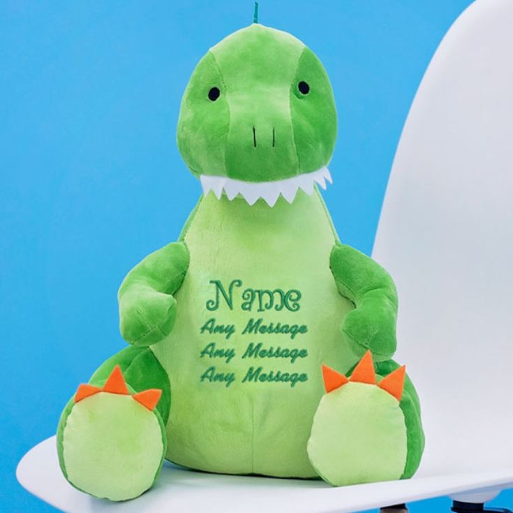 Personalised Embroidered Zippie Dinosaur product image