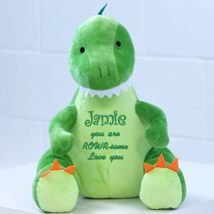 Personalised Embroidered Zippie Dinosaur product image