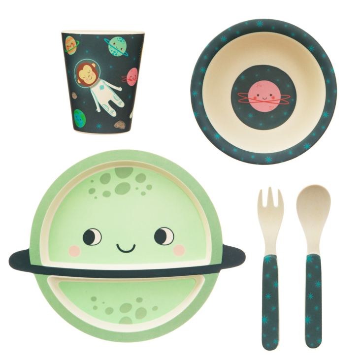 Space Explorer Bamboo Tableware Set product image