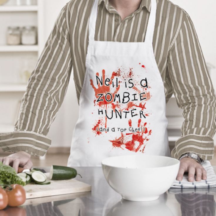 Personalised Zombie Hunter Apron product image