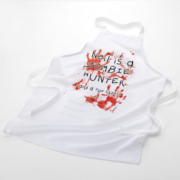 Personalised Zombie Hunter Apron product image