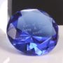 Engraved Blue Diamond Shaped Paperweight
