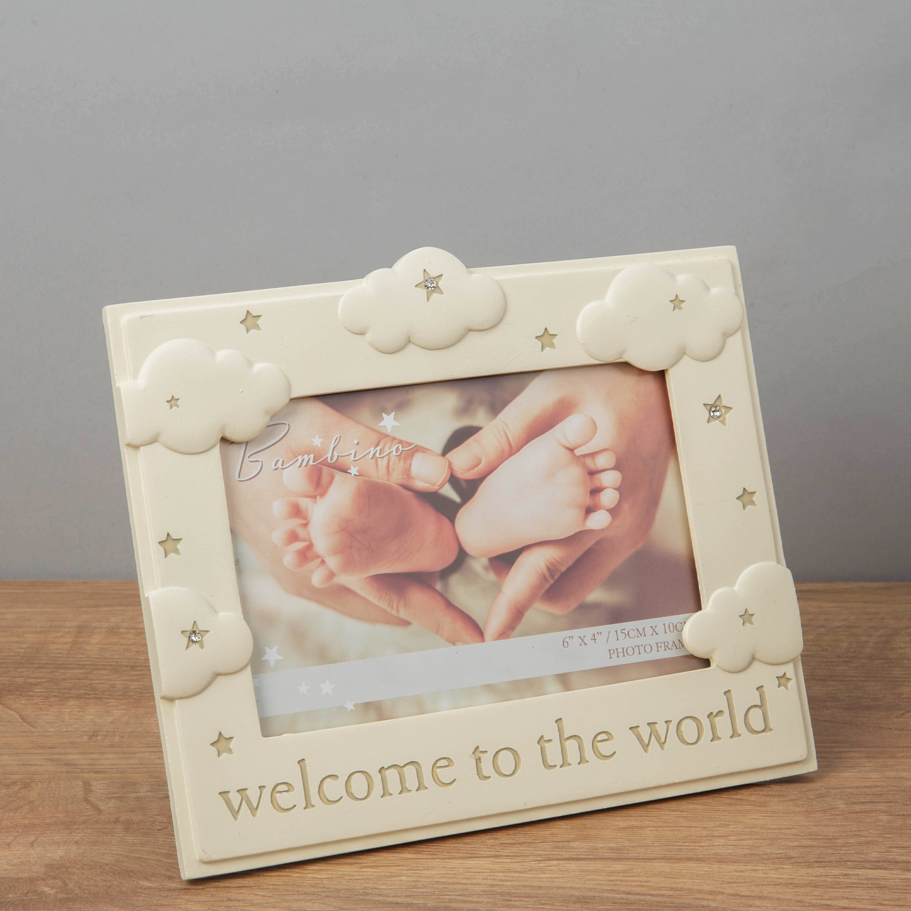 The Gift Experience 4 x 4 Bambino Resin Baby Girl Photo Frame