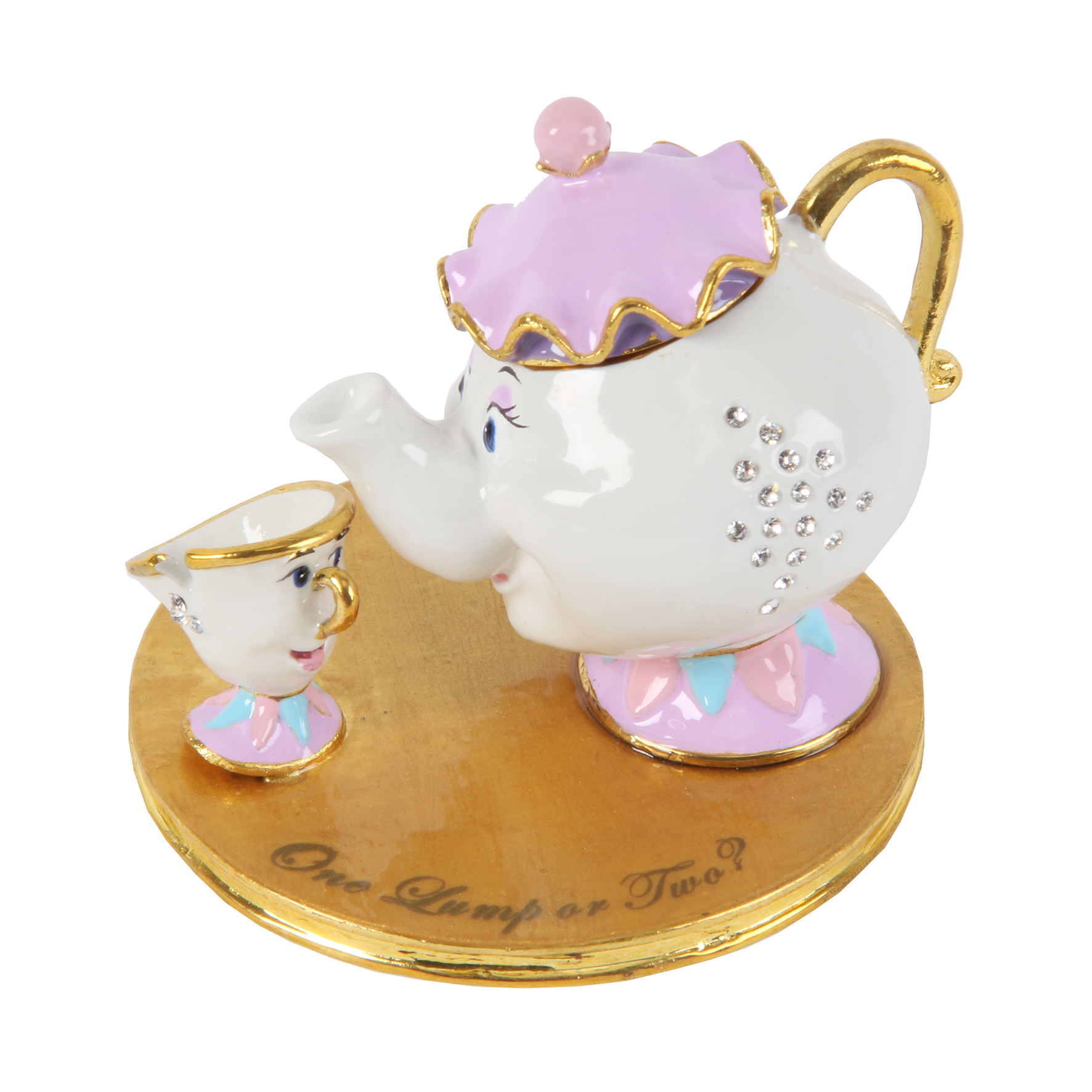 Disney Beauty and the Beast Mrs Potts and Chip ‘One Lump or Two?’ trinket box 