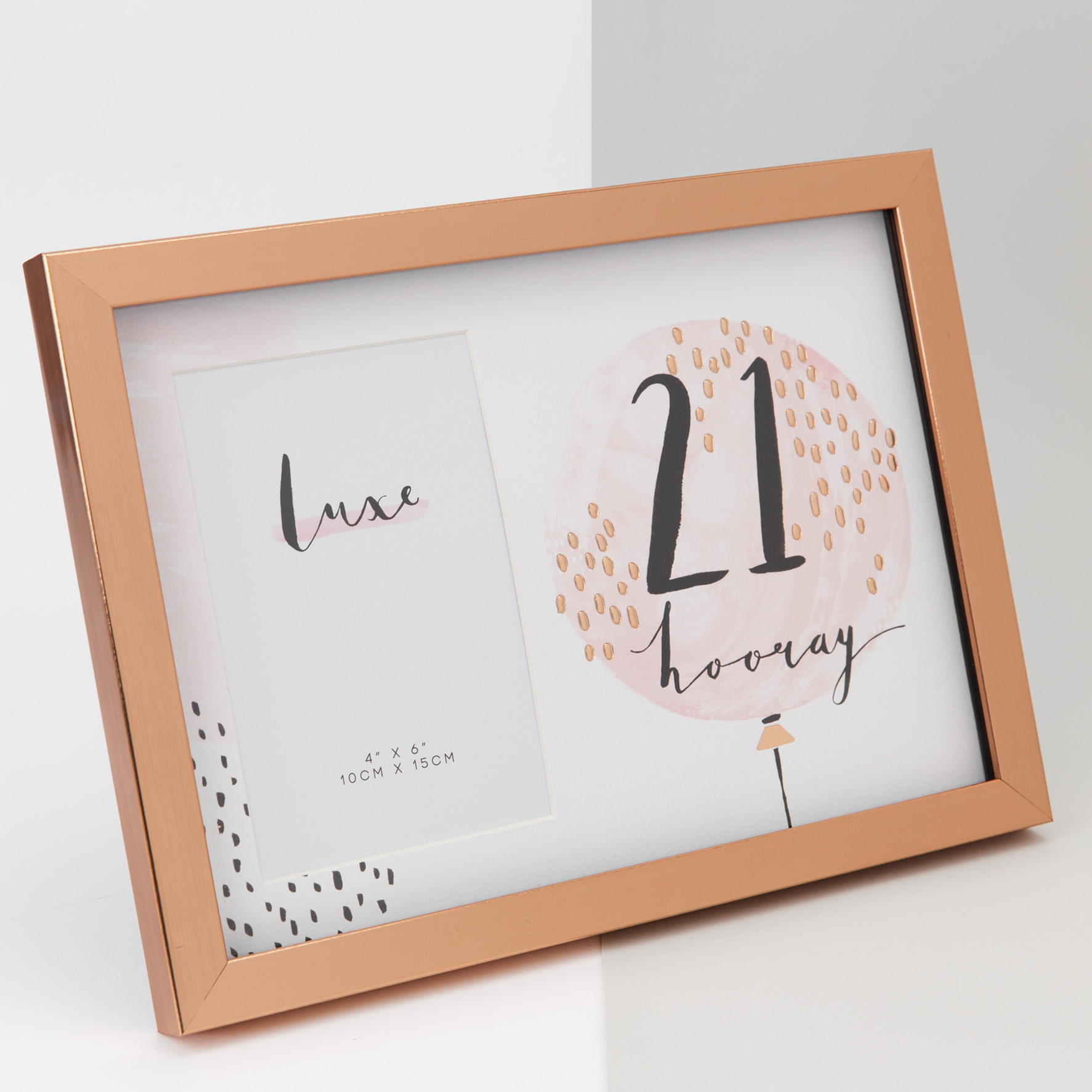 4 x 6 Inch ukgiftstoreonline Happy 21st Birthday Wooden Photo Frame Gift
