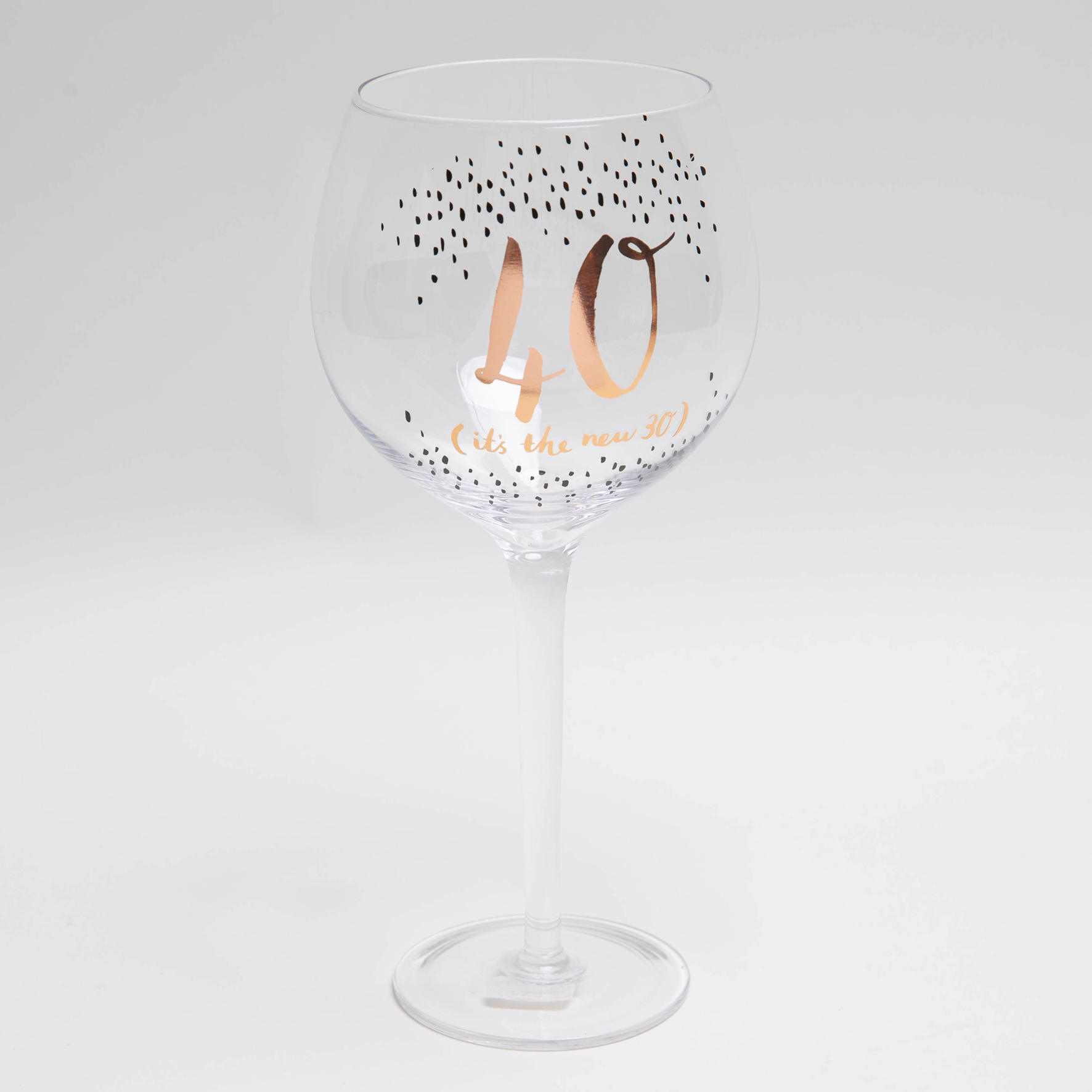 LUXE GIN BIRTHDAY FOILED GLASSES 18TH 21ST.,30TH 40TH 60TH & 70TH 50TH