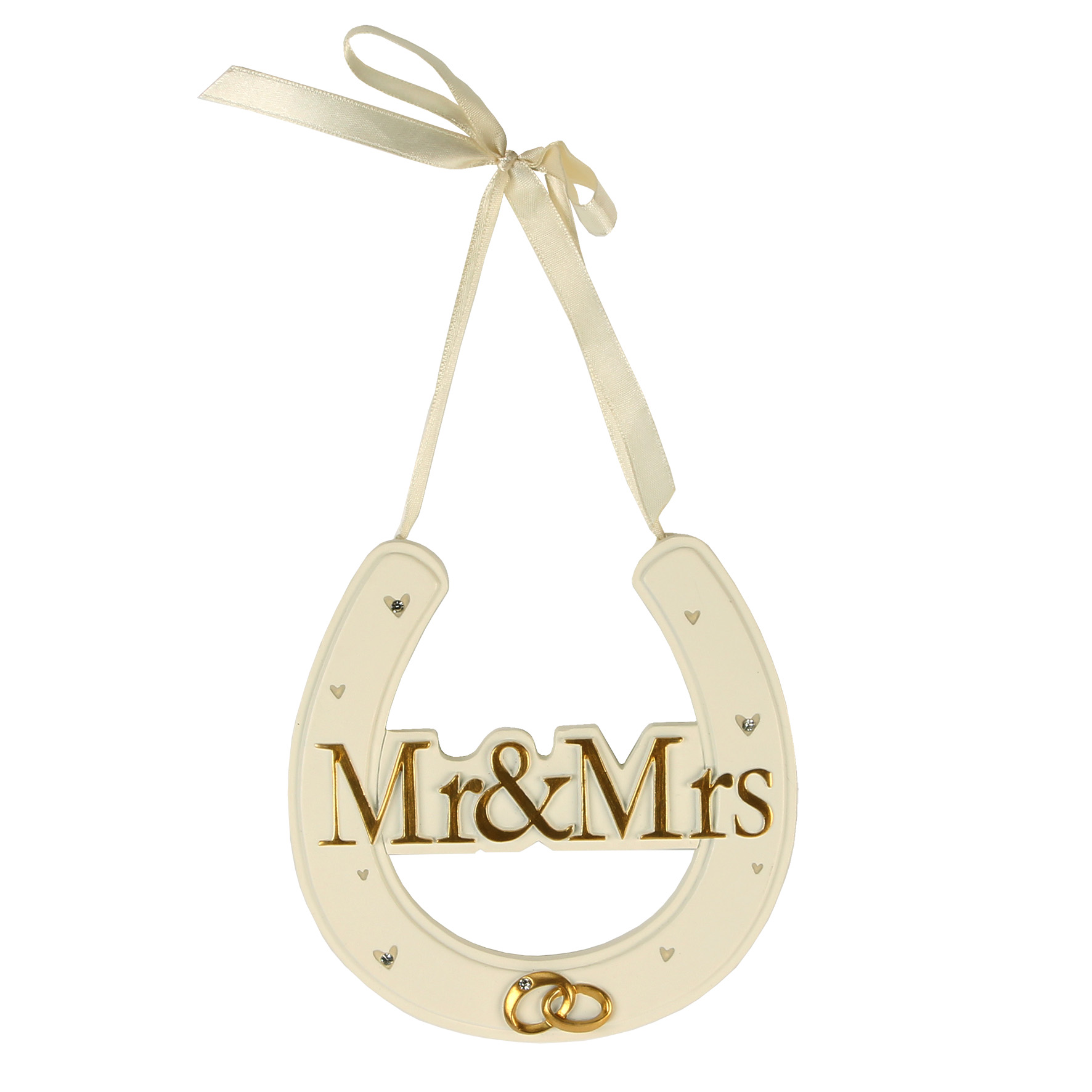 Personalised Mr & Mrs Wedding Horse Shoe Frame 