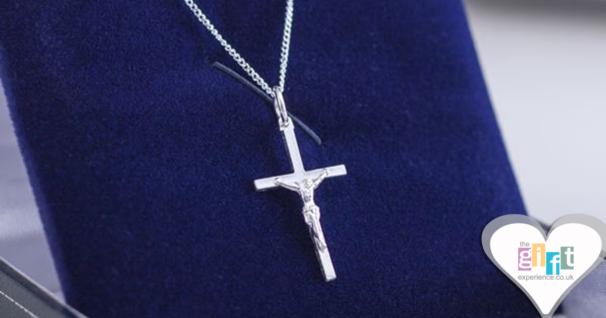 Sterling Silver Crucifix In Personalised Gift Box Sterling Silver Crucifix In Personalised Gift Box