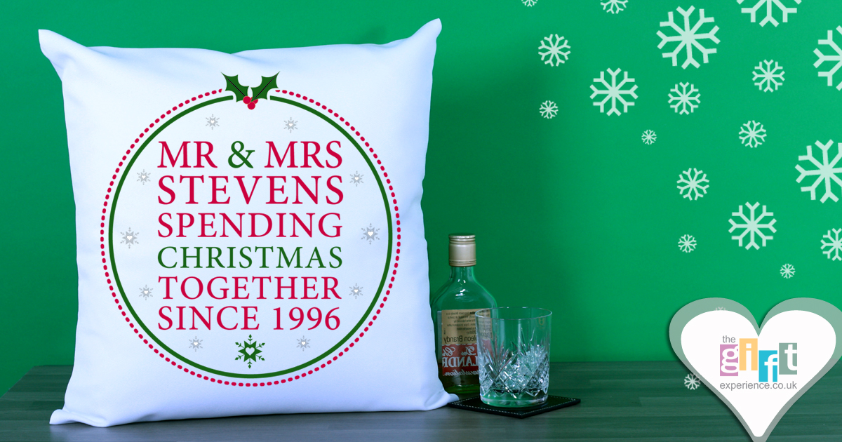 Personalised Spending Christmas Together Cushion