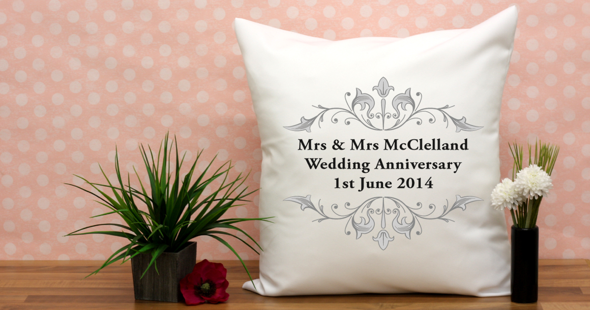 Personalised Anniversary Cushion